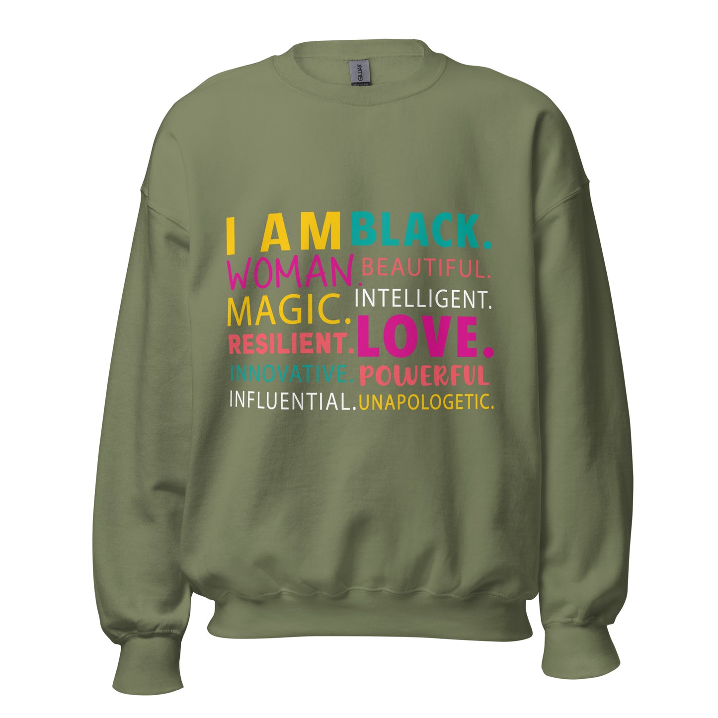 Black Woman WordArt Sweatshirt - Irie Vybyz Tees & Thingz