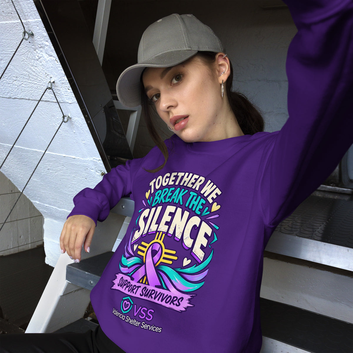 Domestic Violence Awareness Apparel Benefiting Valencia Shelter Services - Irie Vybyz Tees & Thingz