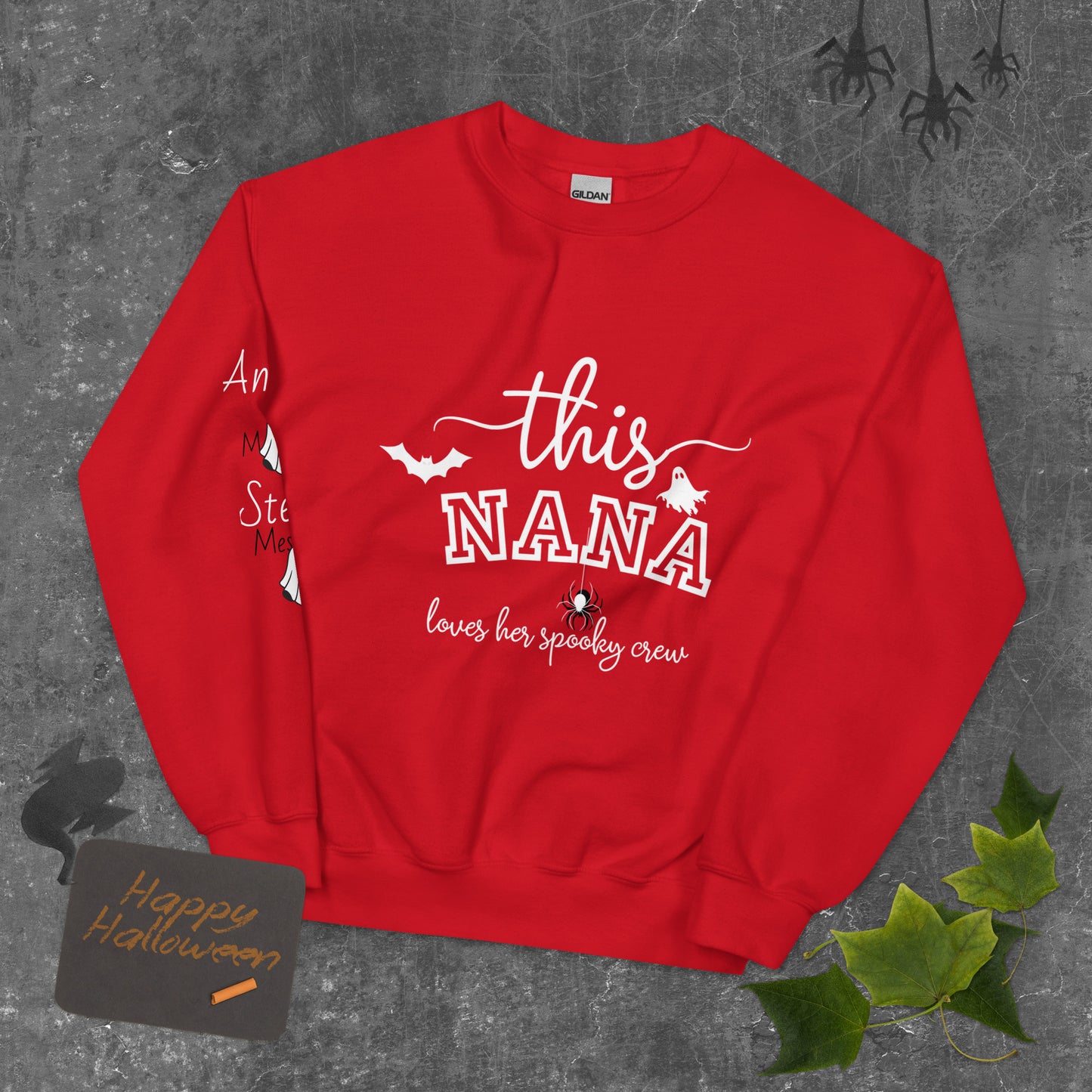 This "Momma/Nana/Memaw/Granny/Moma Loves Her Spooky Crew Sweatshirt/Hoodie