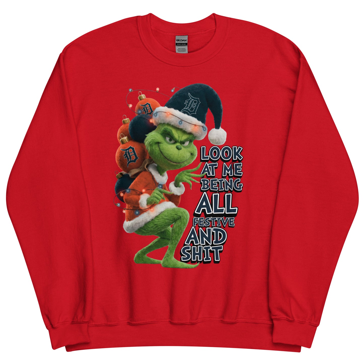 Festive Sports Grinch Sweatshirt – Custom Team Edition