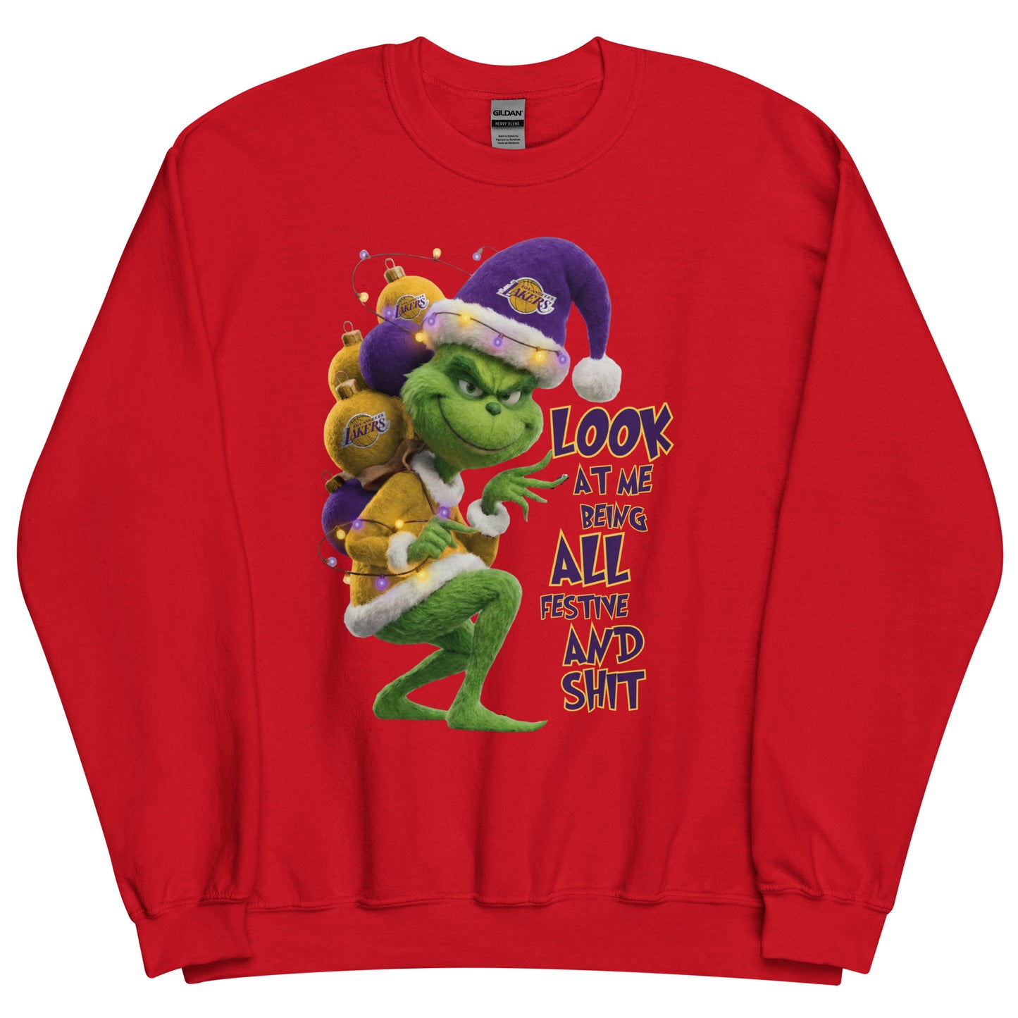Festive Sports Grinch Sweatshirt – Custom Team Edition