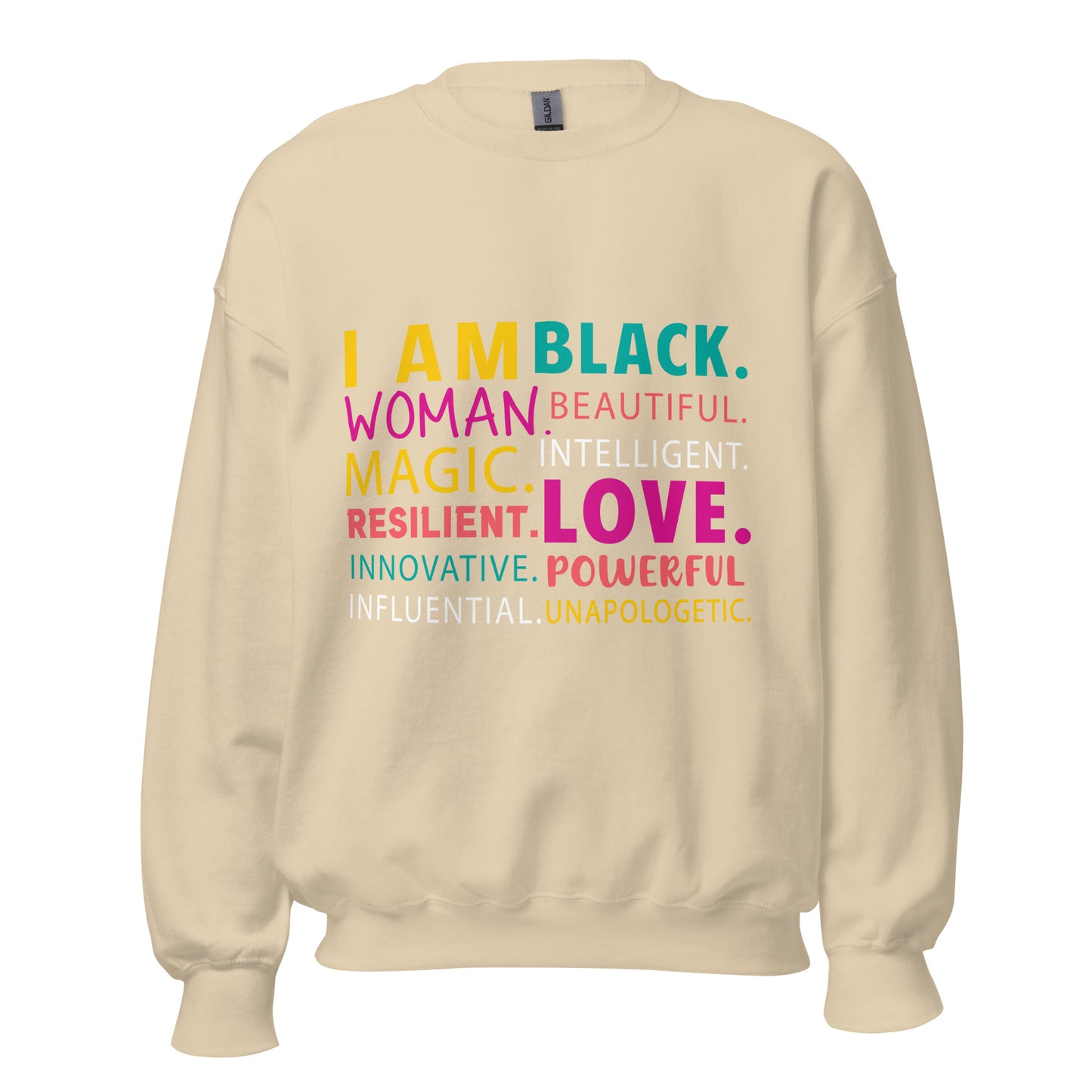 Black Woman WordArt Sweatshirt - Irie Vybyz Tees & Thingz