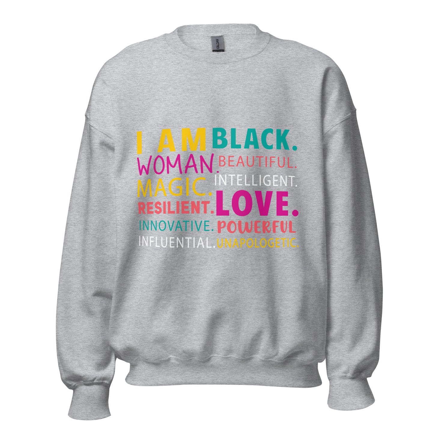 Black Woman WordArt Sweatshirt - Irie Vybyz Tees & Thingz