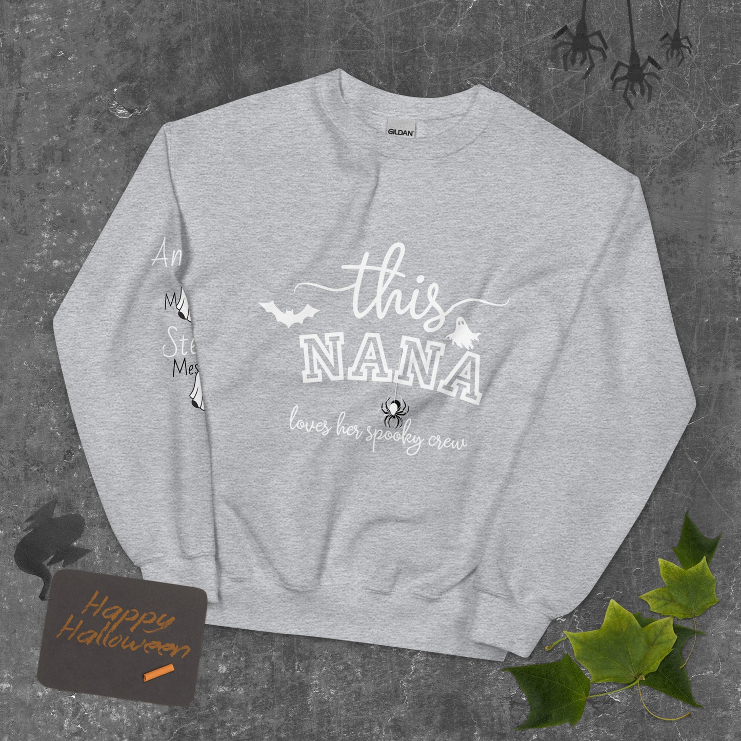 This "Momma/Nana/Memaw/Granny/Moma Loves Her Spooky Crew Sweatshirt/Hoodie