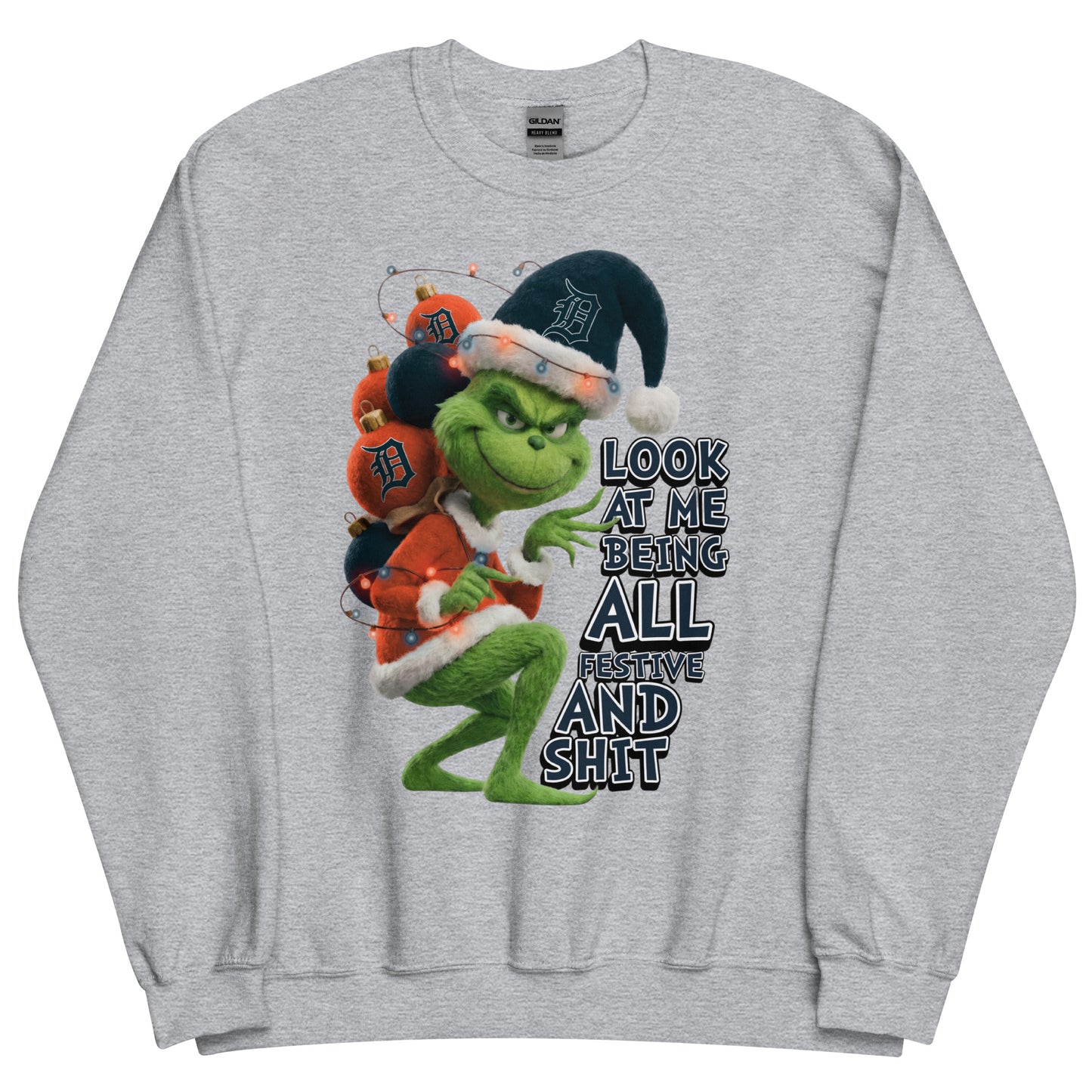 Festive Sports Grinch Sweatshirt – Custom Team Edition