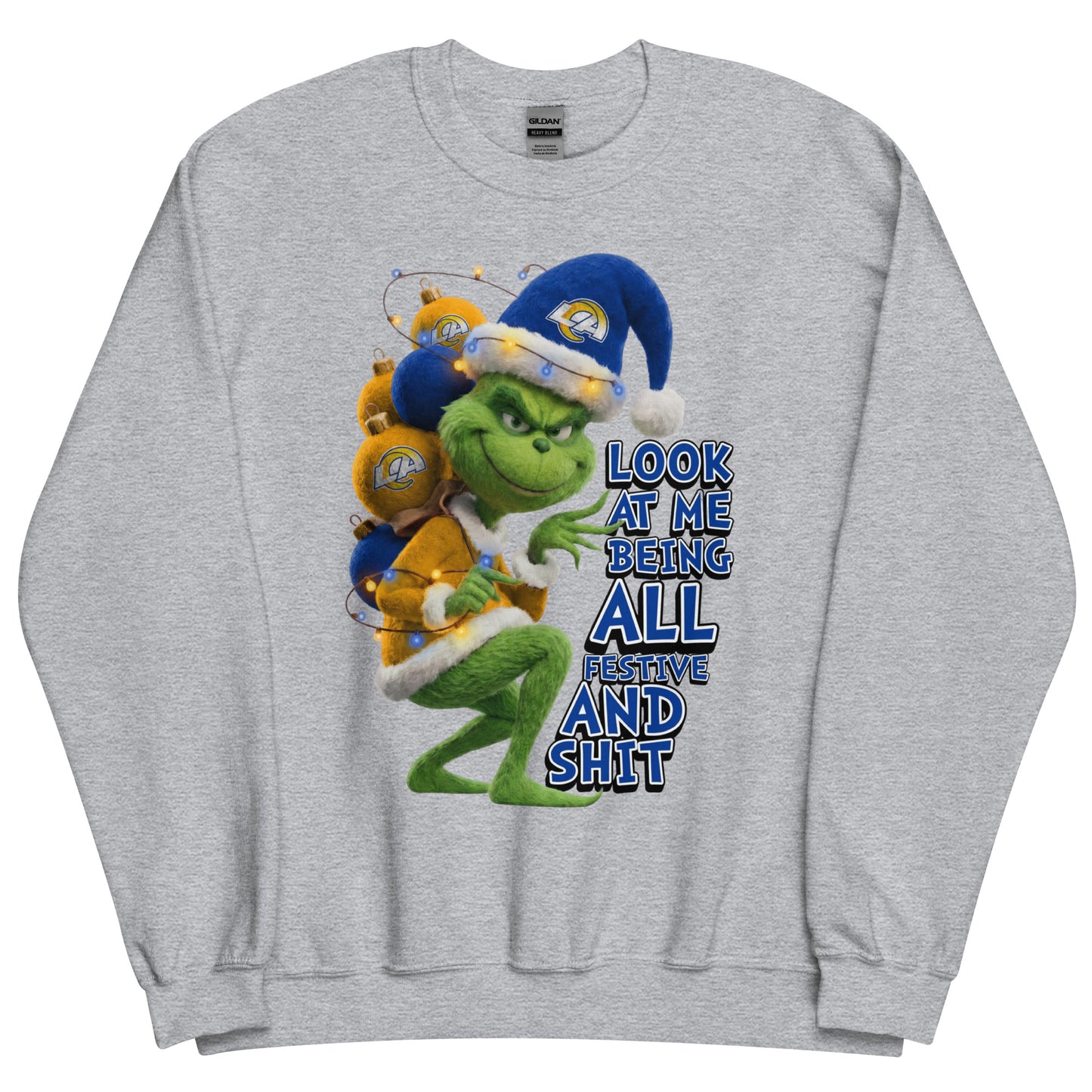 Festive Sports Grinch Sweatshirt – Custom Team Edition