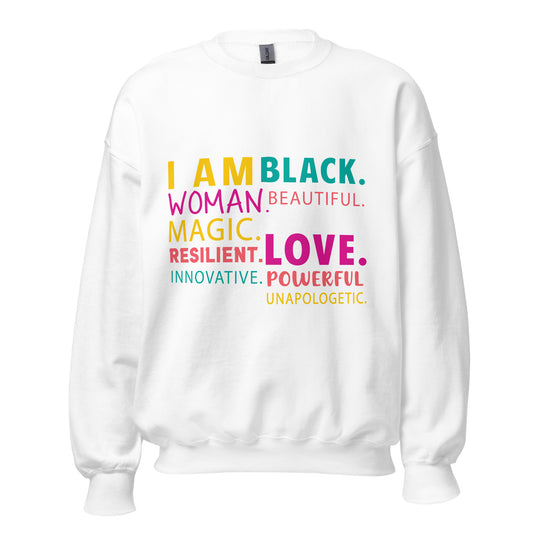 Black Woman WordArt Sweatshirt - Irie Vybyz Tees & Thingz