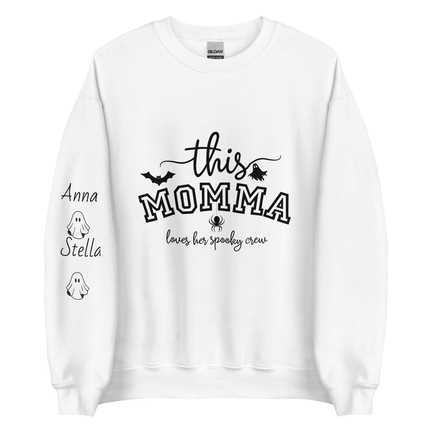 This "Momma/Nana/Memaw/Granny/Moma Loves Her Spooky Crew Sweatshirt/Hoodie