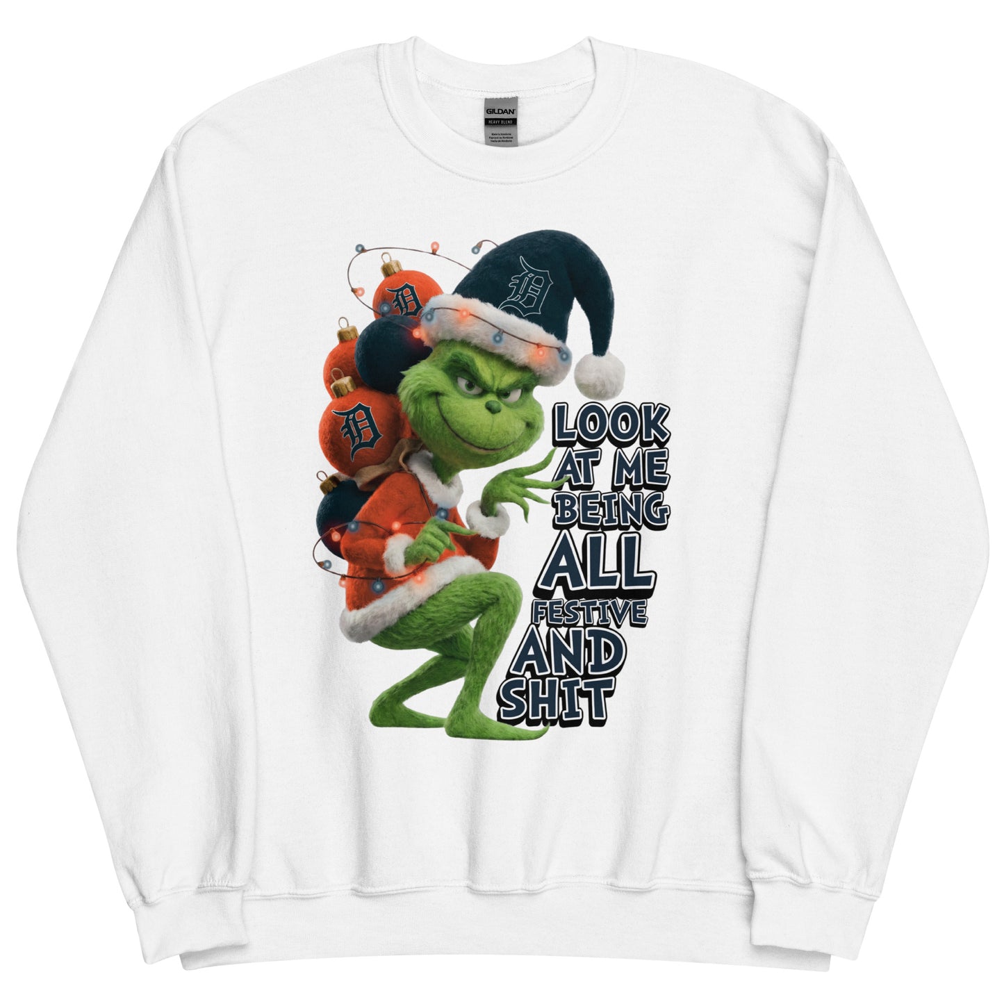 Festive Sports Grinch Sweatshirt – Custom Team Edition