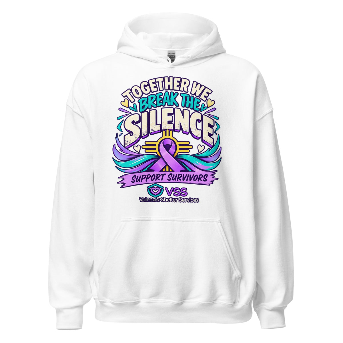 Domestic Violence Awareness Apparel Benefiting Valencia Shelter Services - Irie Vybyz Tees & Thingz