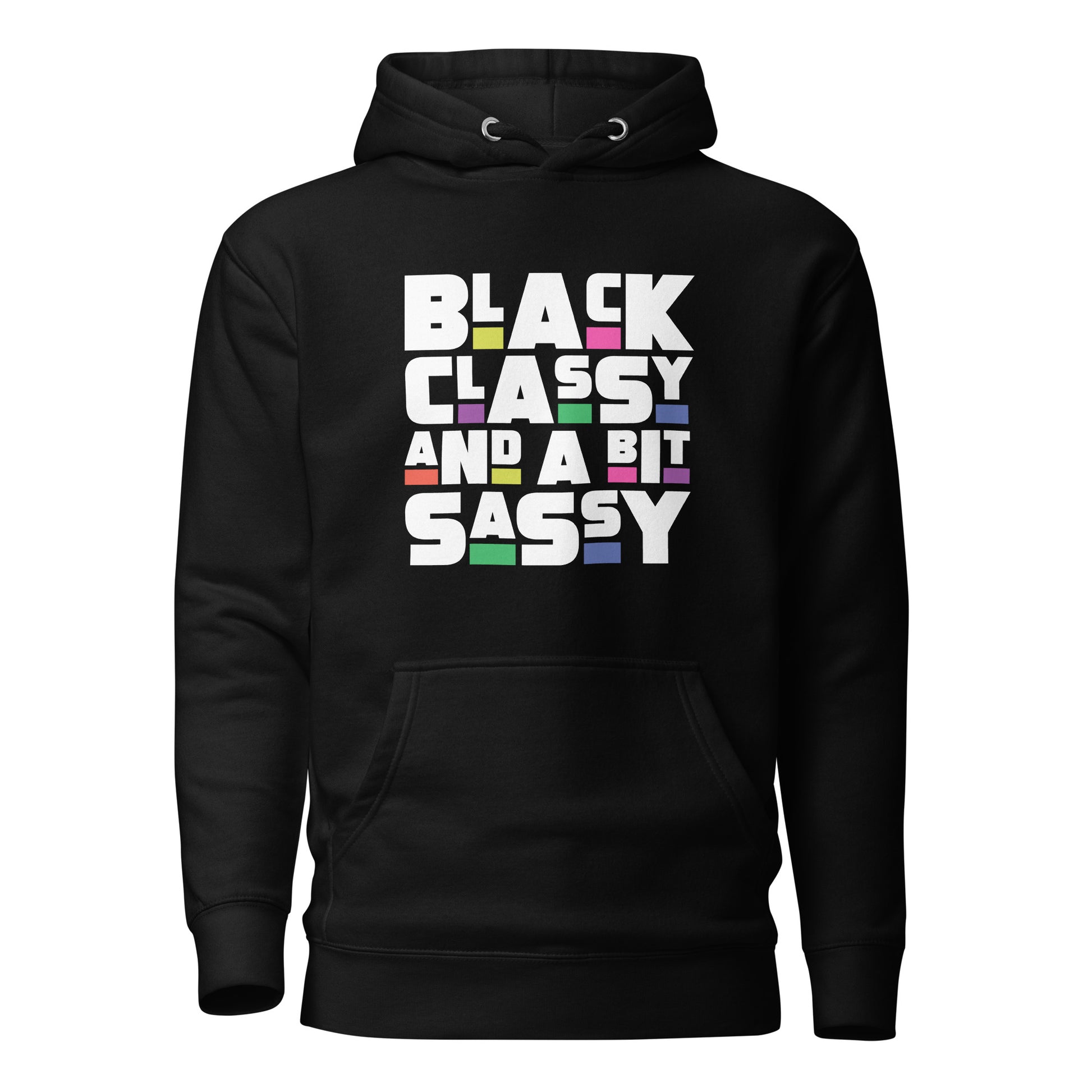 Black Classy and Sassy hoodie and Glass Can Set - Irie Vybyz Tees & Thingz