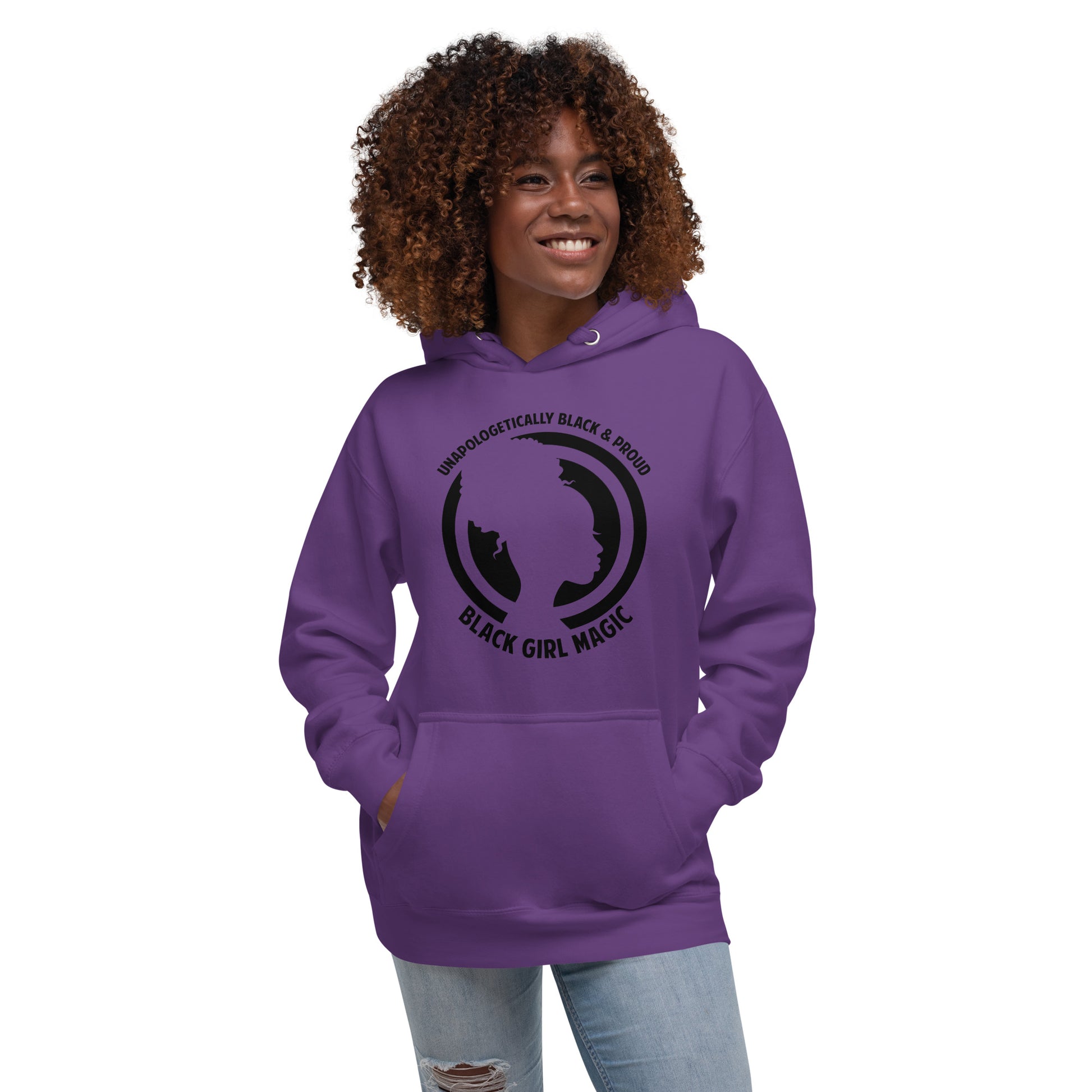 Unapologetically Black & Proud Womans Hoodie - Irie Vybyz Tees & Thingz