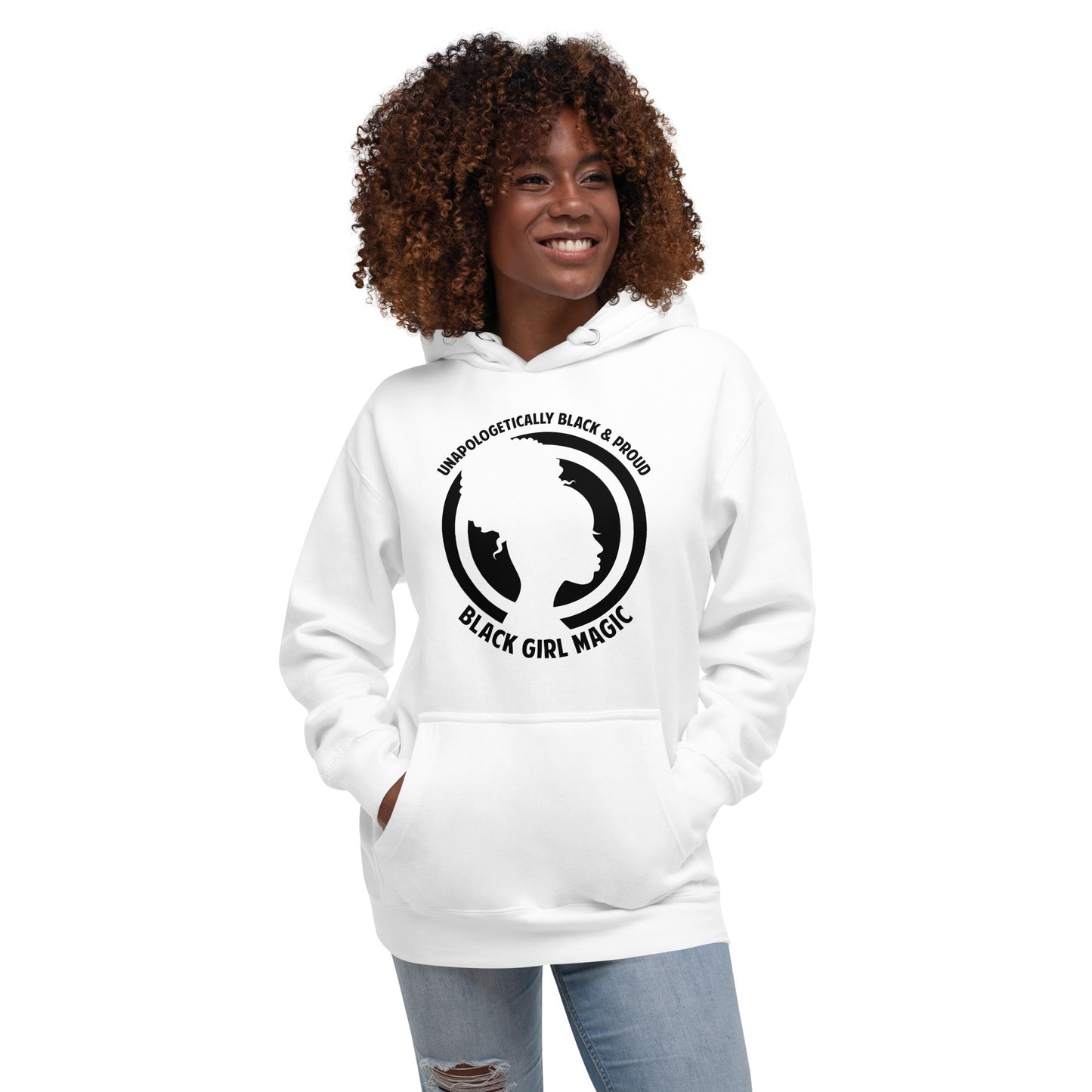 Unapologetically Black & Proud Womans Hoodie - Irie Vybyz Tees & Thingz