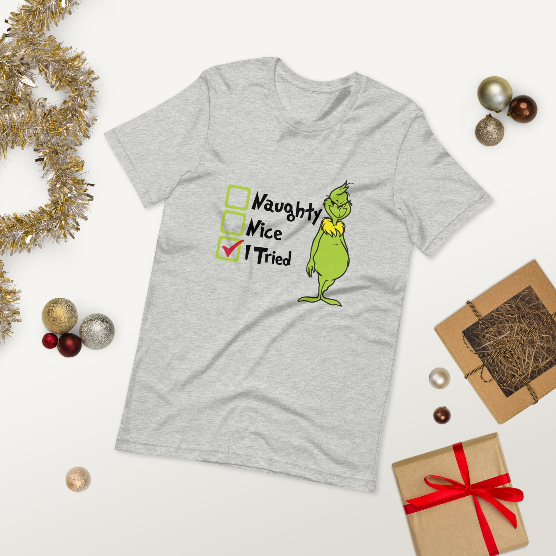 Naughty, Nice, I Tried Grinch List - Irie Vybyz Tees & Thingz