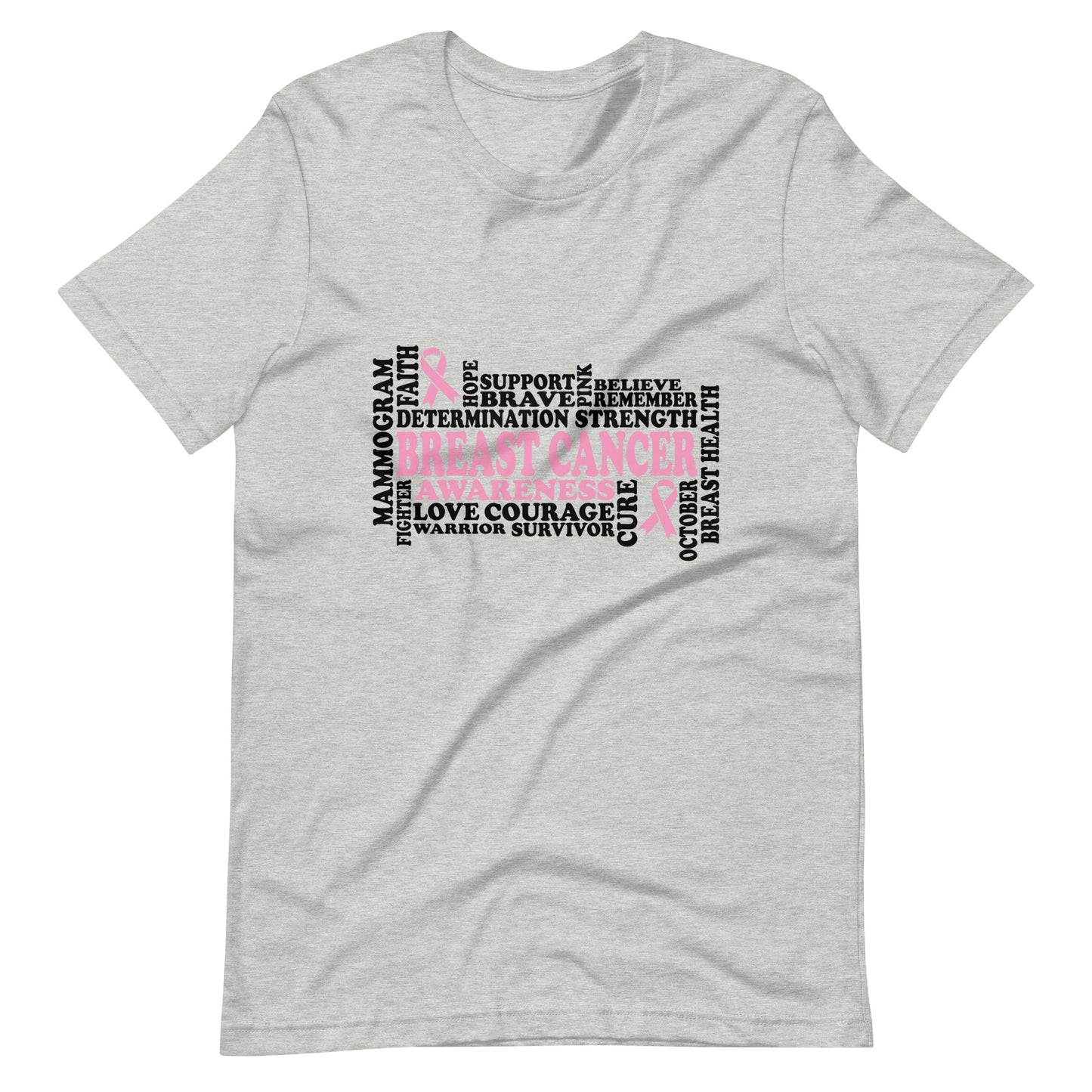 Breast Cancer Awareness Word Art Unisex Tee - Irie Vybyz Tees & Thingz