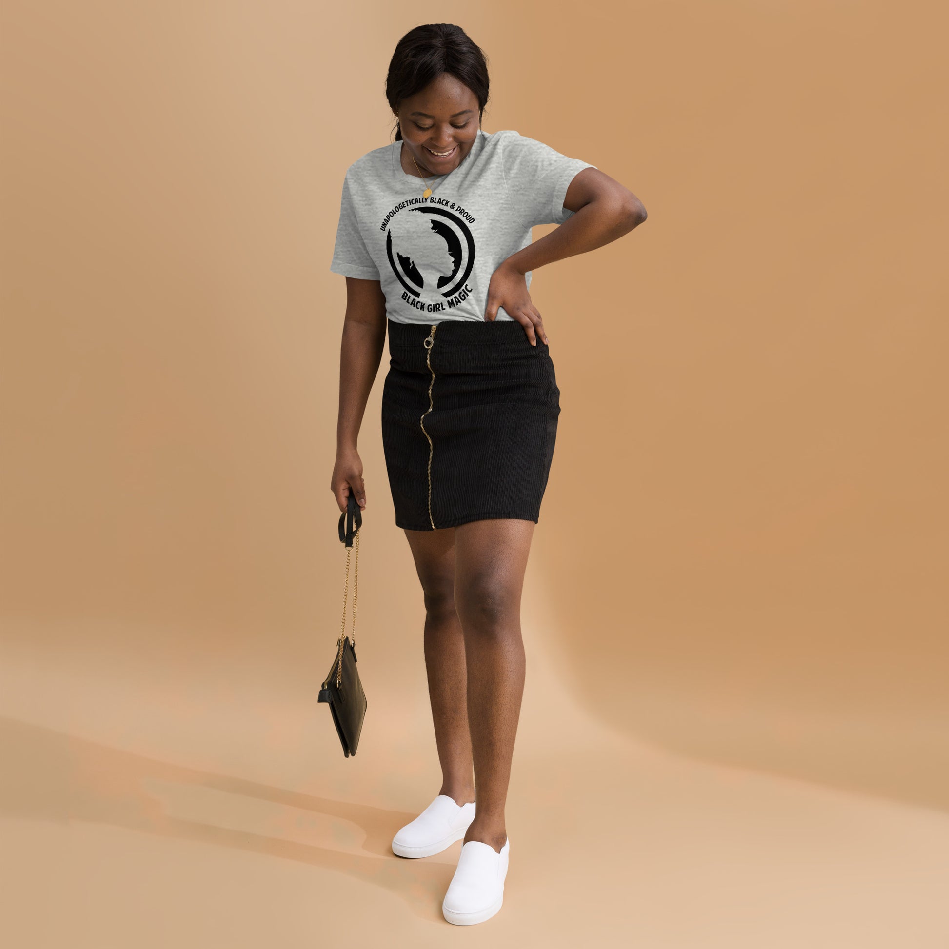 Unapologetically Black & Proud Womans Tee - Irie Vybyz Tees & Thingz