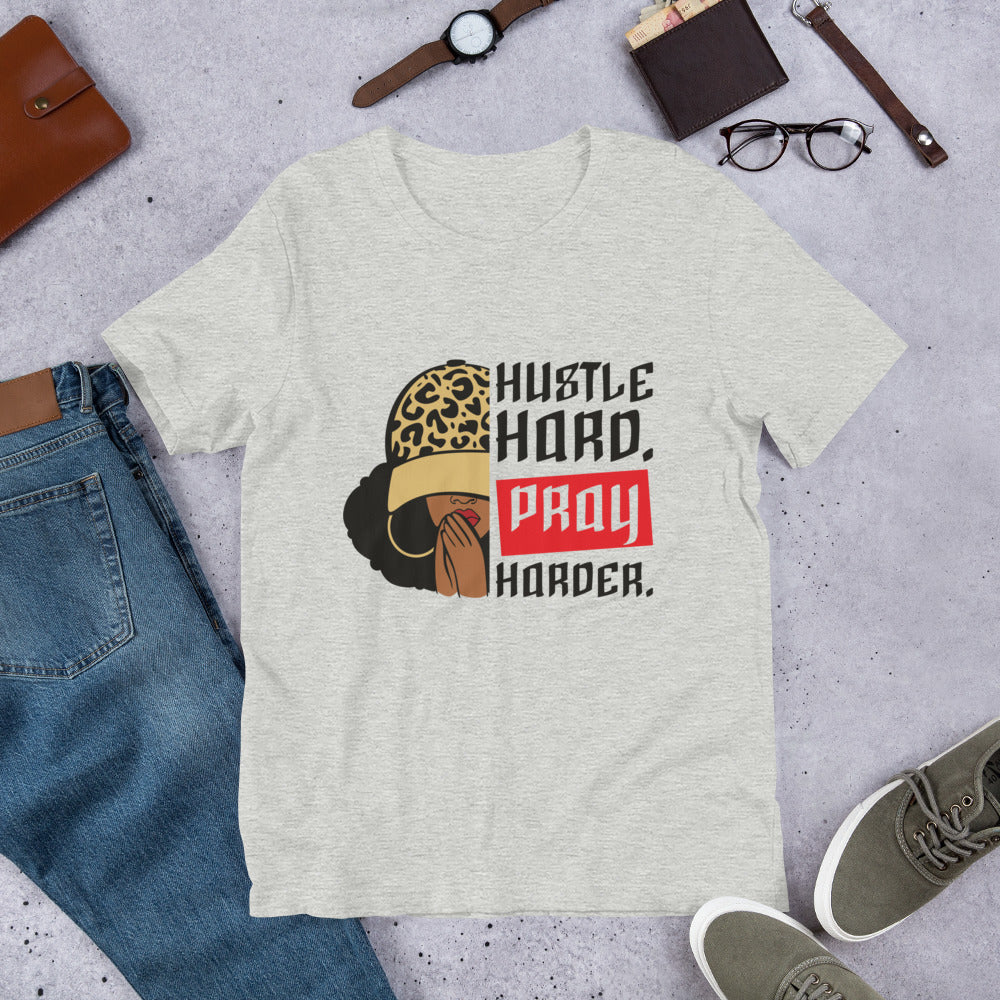 Hustle Hard Pray Harder Black Woman Tee - Irie Vybyz Tees & Thingz