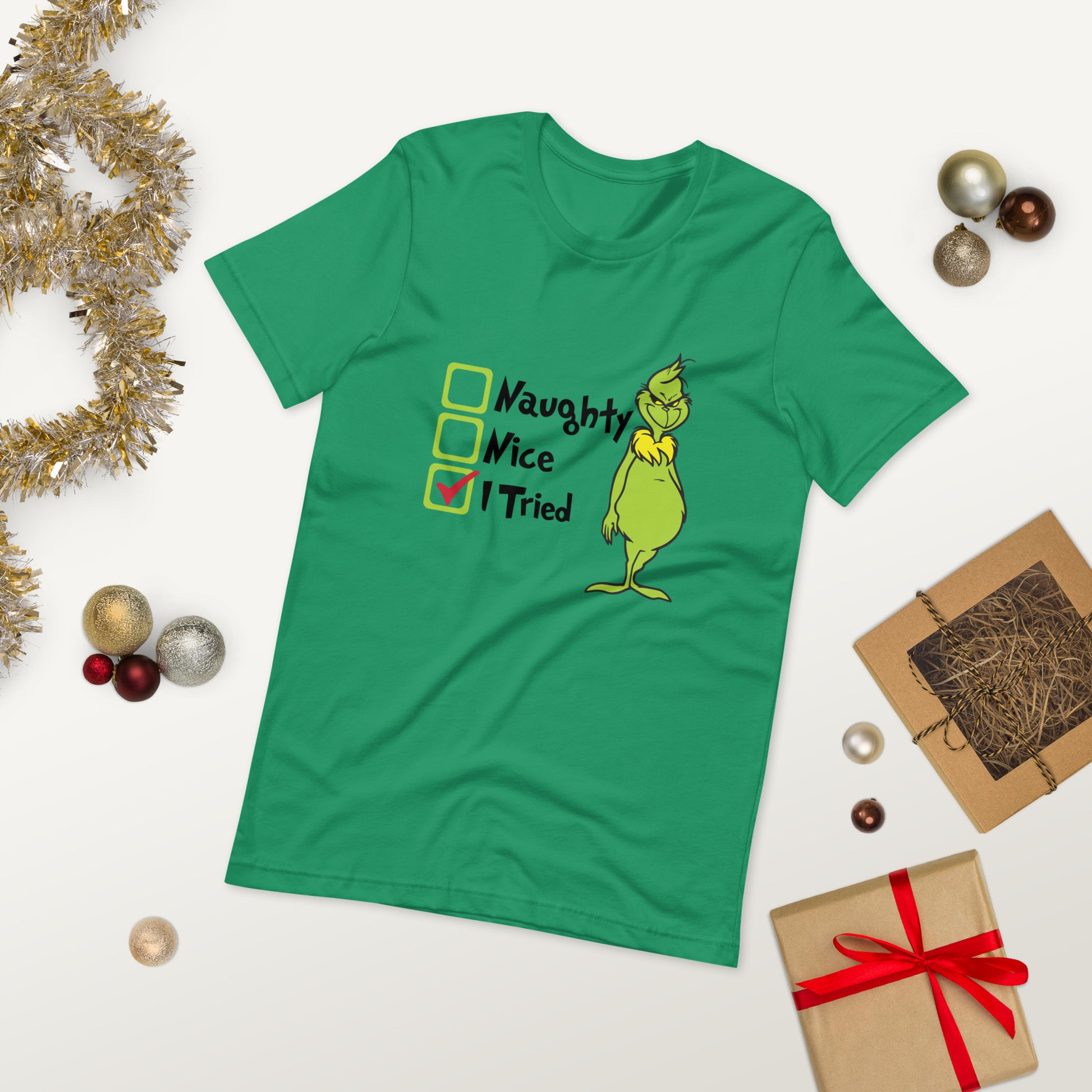 Naughty, Nice, I Tried Grinch List - Irie Vybyz Tees & Thingz