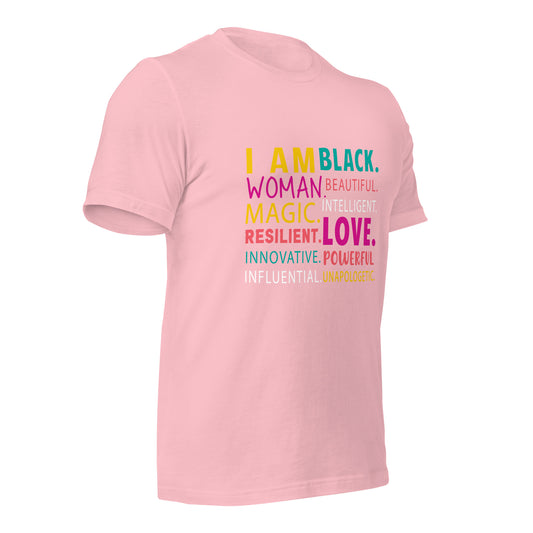 Black Woman WordArt Cotton Tee - Irie Vybyz Tees & Thingz