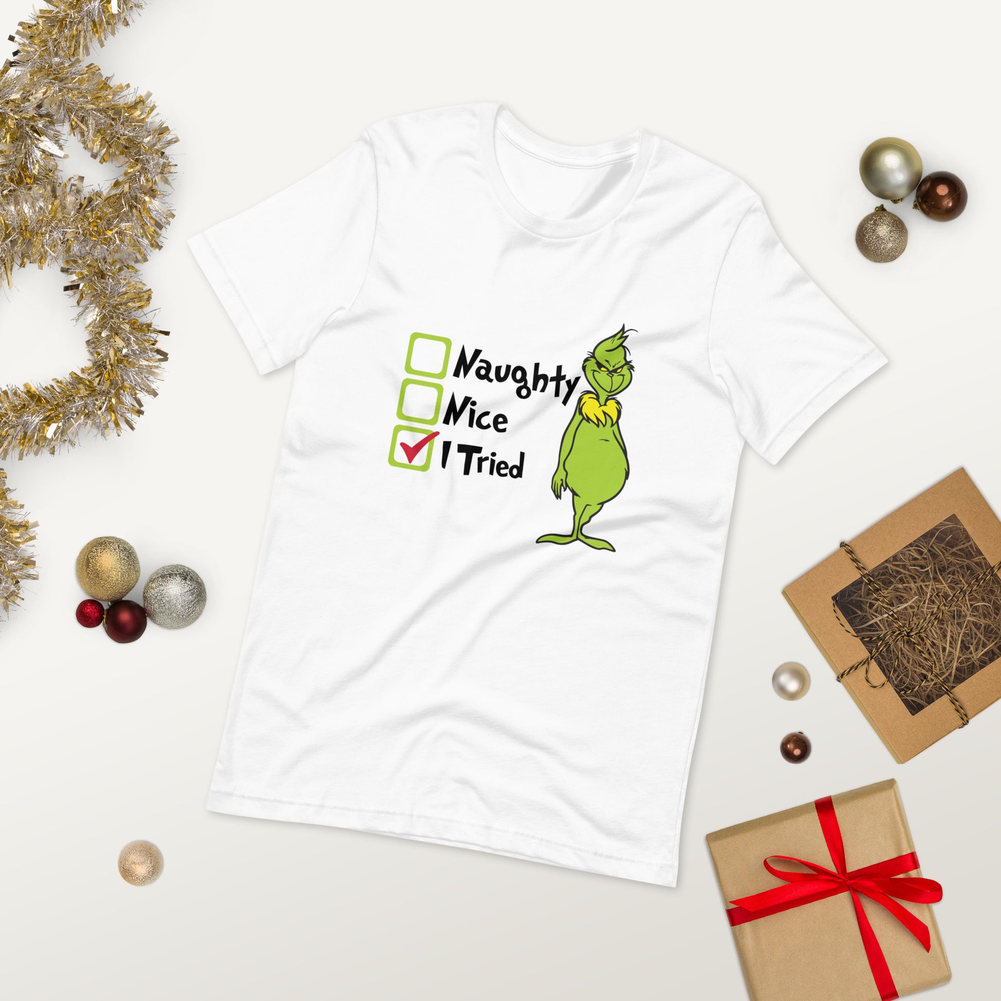 Naughty, Nice, I Tried Grinch List - Irie Vybyz Tees & Thingz