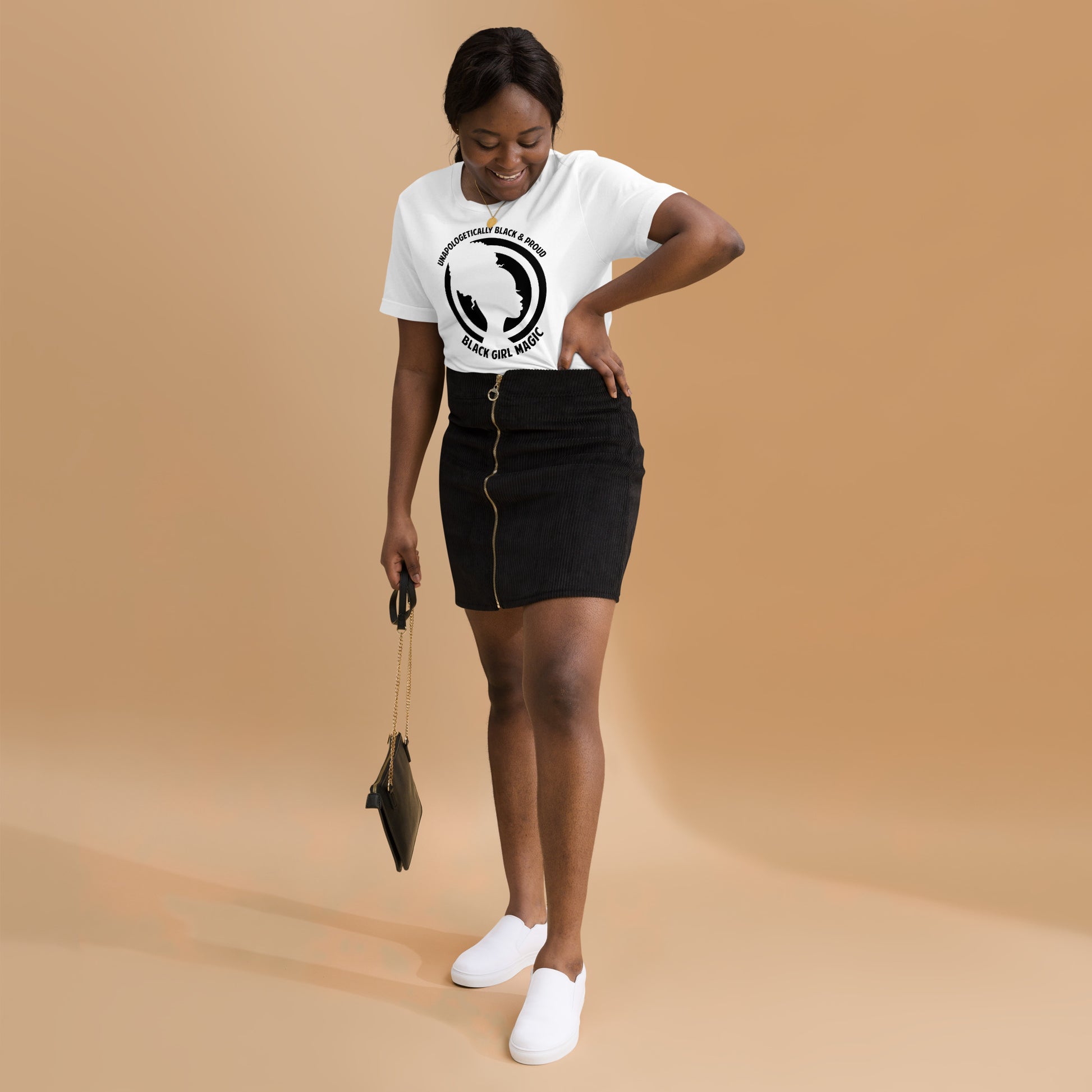 Unapologetically Black & Proud Womans Tee - Irie Vybyz Tees & Thingz