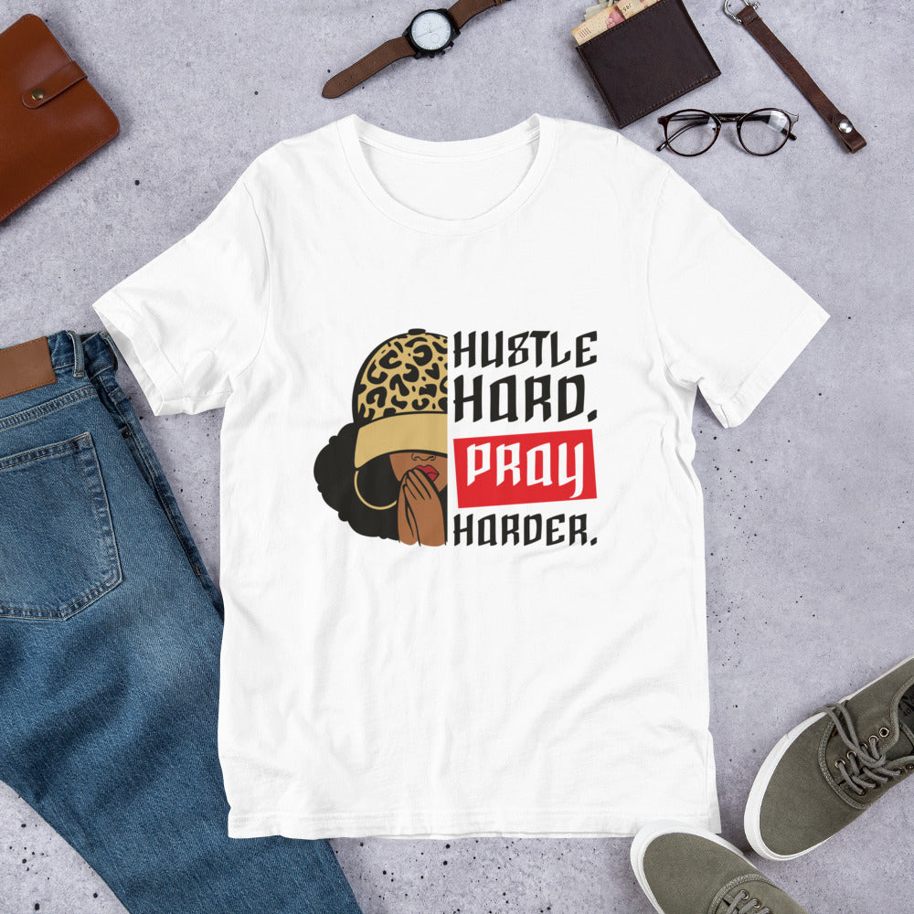 Hustle Hard Pray Harder Black Woman Tee - Irie Vybyz Tees & Thingz