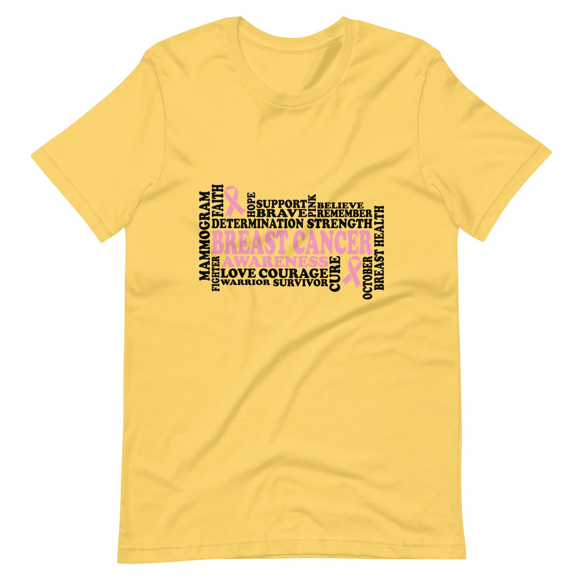 Breast Cancer Awareness Word Art Unisex Tee - Irie Vybyz Tees & Thingz