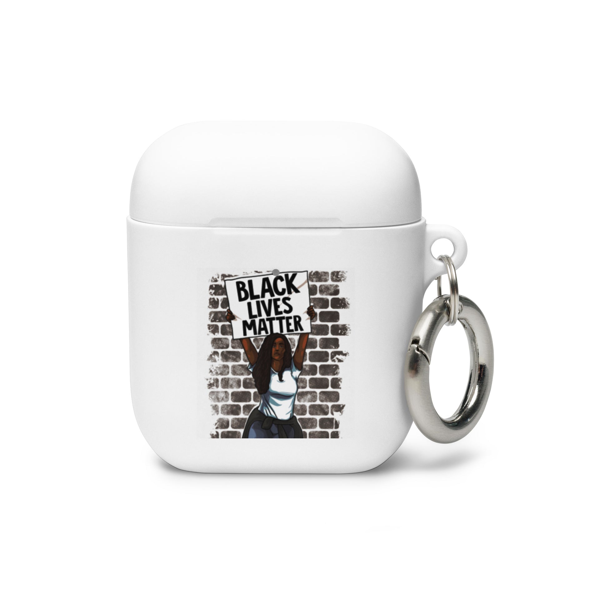 Black Lives Matter Rally Girl AirPods case - Irie Vybyz Tees & Thingz