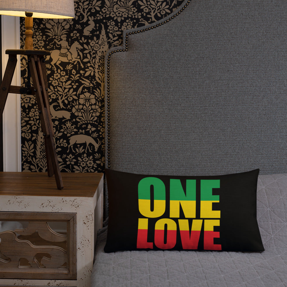 One Love Premium Pillow - Irie Vybyz Tees & Thingz