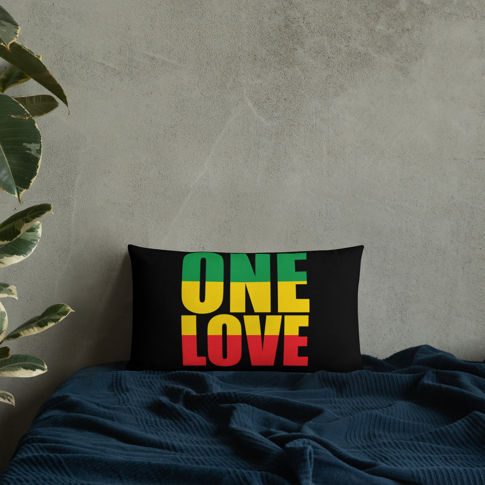 One Love Premium Pillow - Irie Vybyz Tees & Thingz