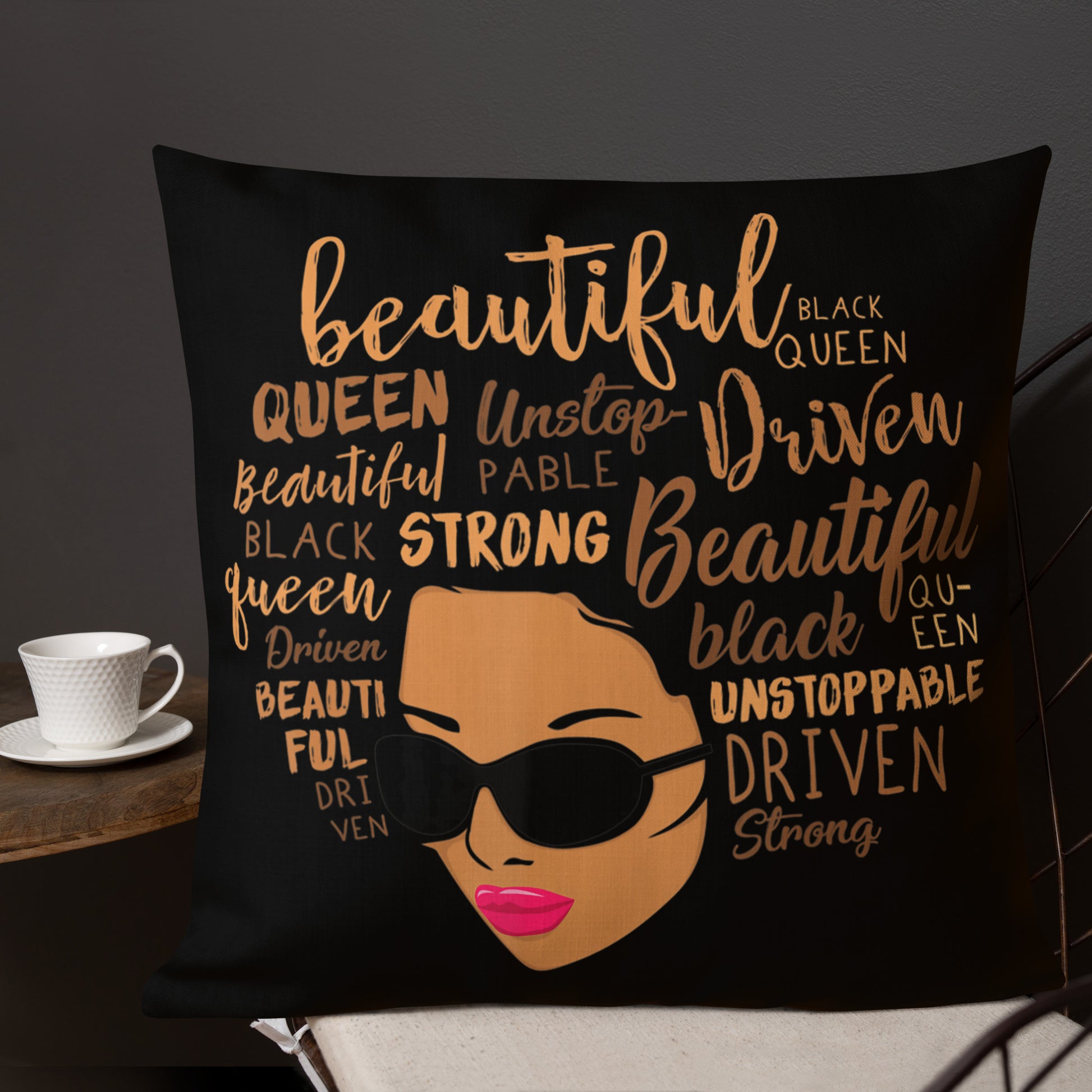 Personalized Black Queen Pillow - Irie Vybyz Tees & Thingz