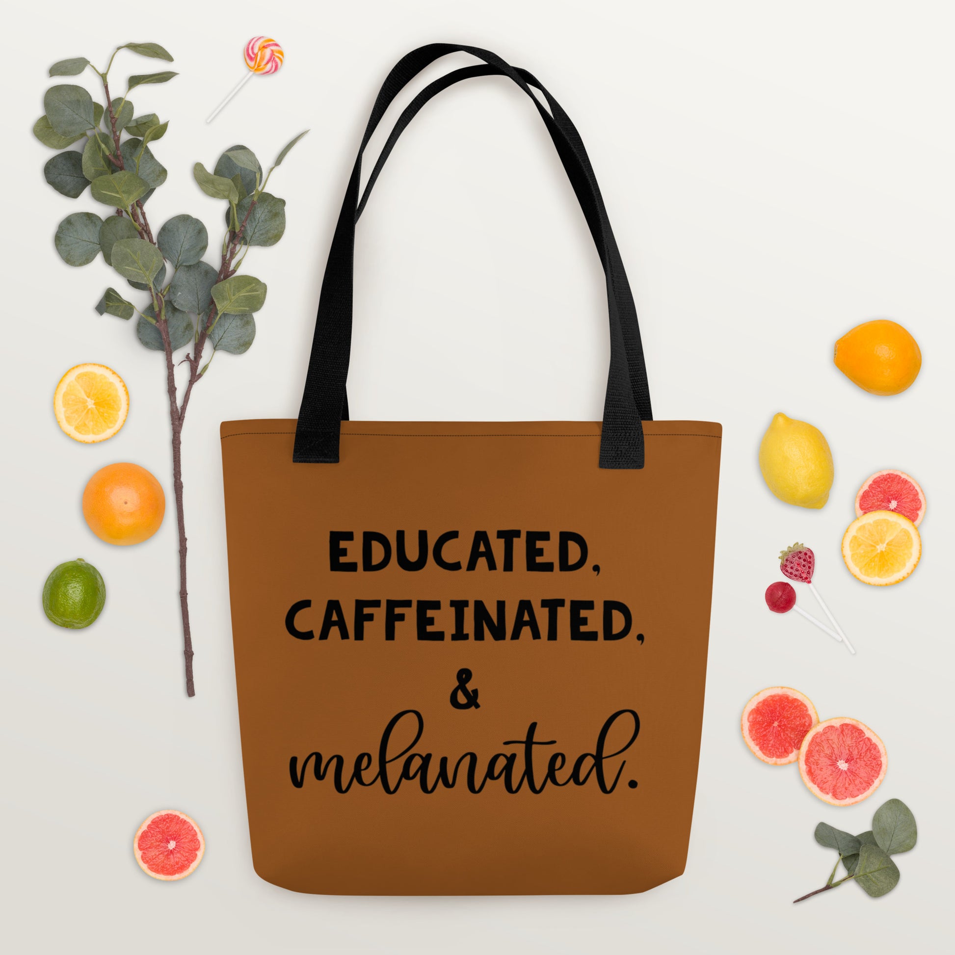 Educated, Caffeinated and Melanated Tote bag - Irie Vybyz Tees & Thingz