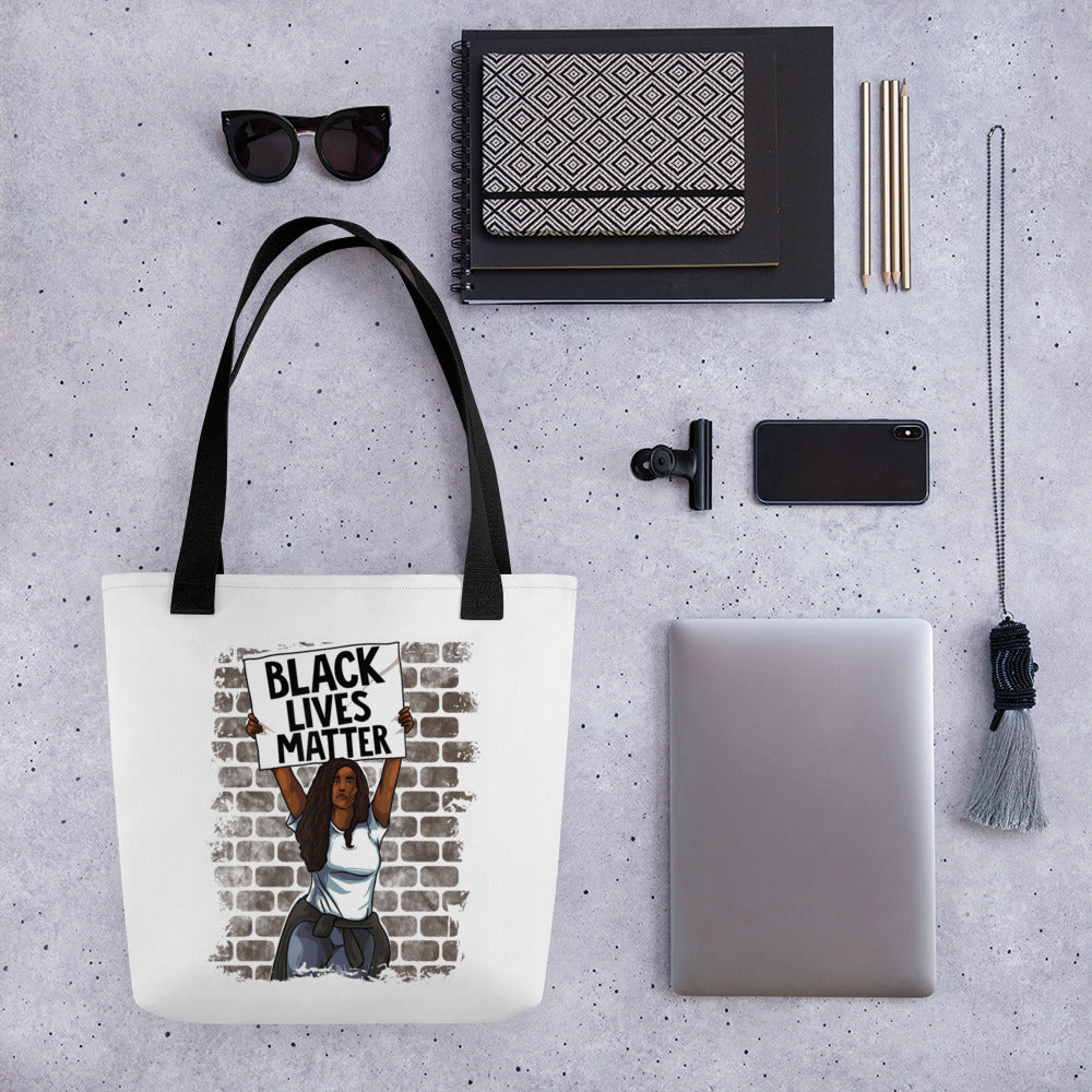 Black Lives Matter Rally Girl Tote bag - Irie Vybyz Tees & Thingz