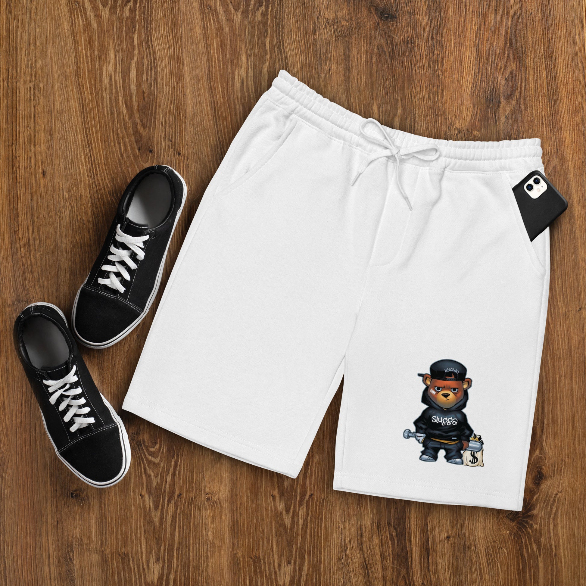 Slugga Bear Men's fleece shorts - Irie Vybyz Tees & Thingz