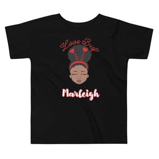 LoveBug Custom Name Black Girl Youth Tee - Irie Vybyz Tees & Thingz