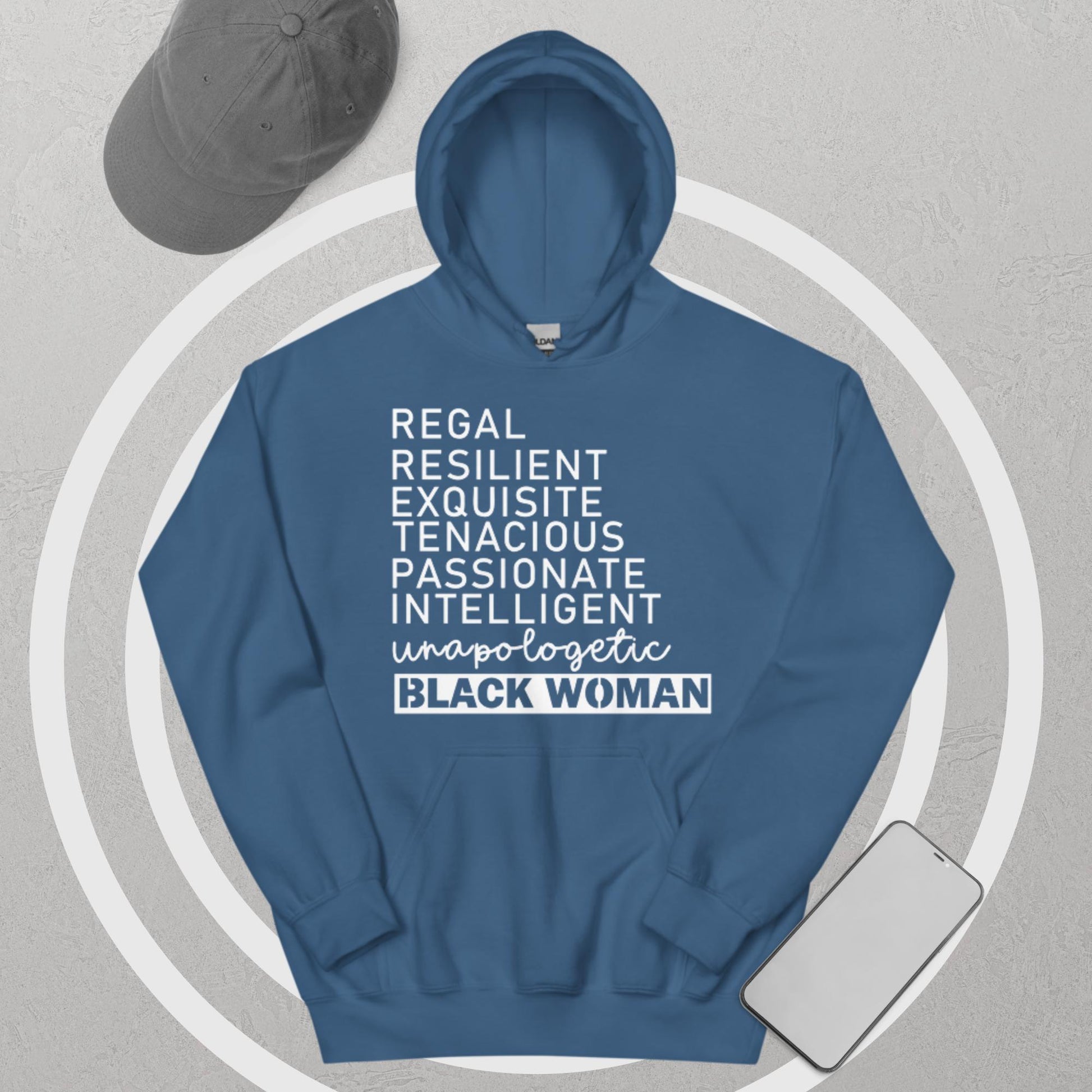 Regal Black Woman Hoodie - Irie Vybyz Tees & Thingz