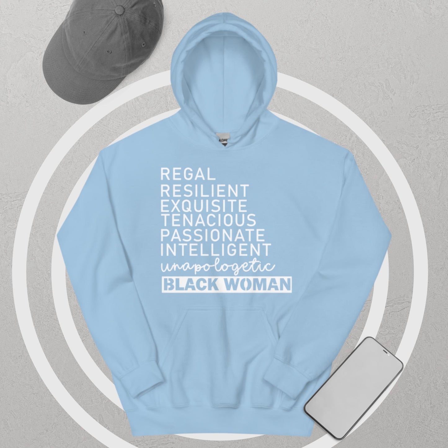 Regal Black Woman Hoodie - Irie Vybyz Tees & Thingz