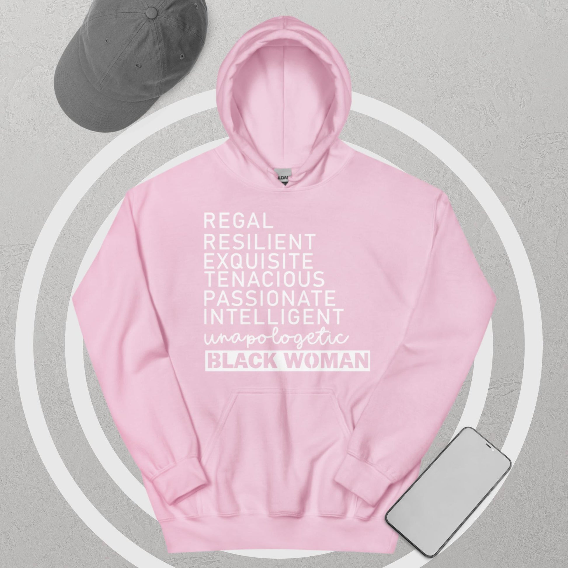 Regal Black Woman Hoodie - Irie Vybyz Tees & Thingz