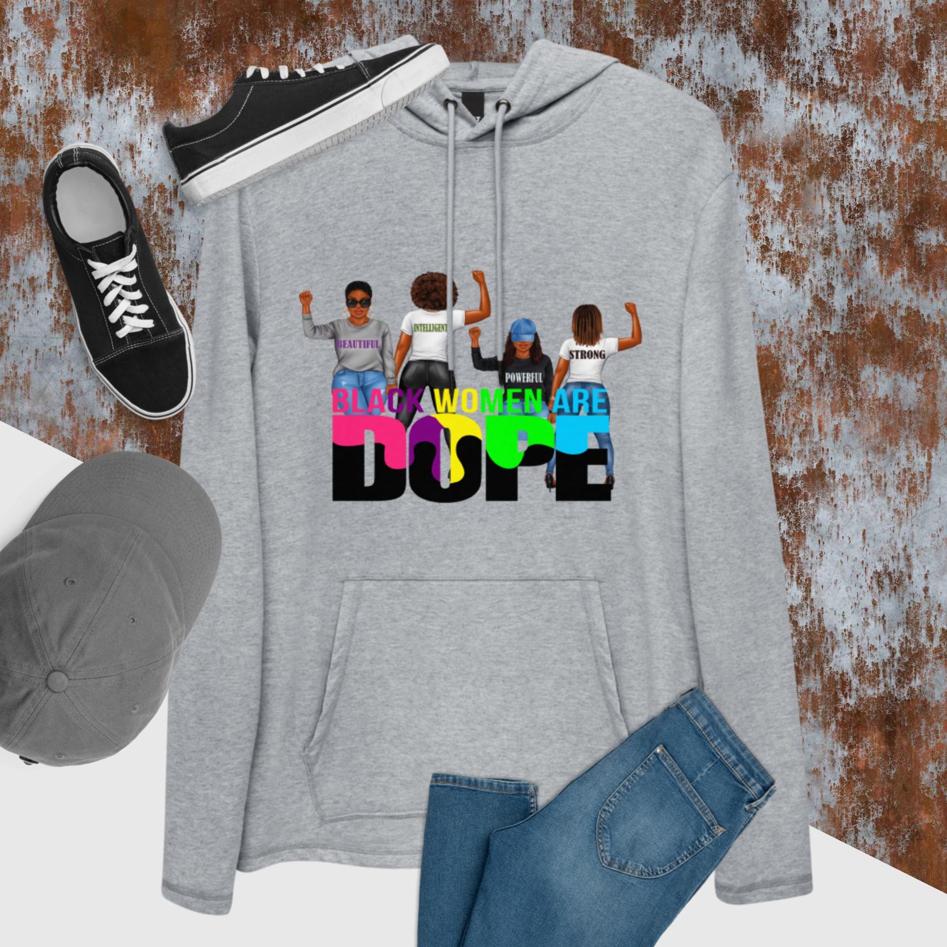 Black Girls Are Dope Lightweight Hoodie - Irie Vybyz Tees & Thingz