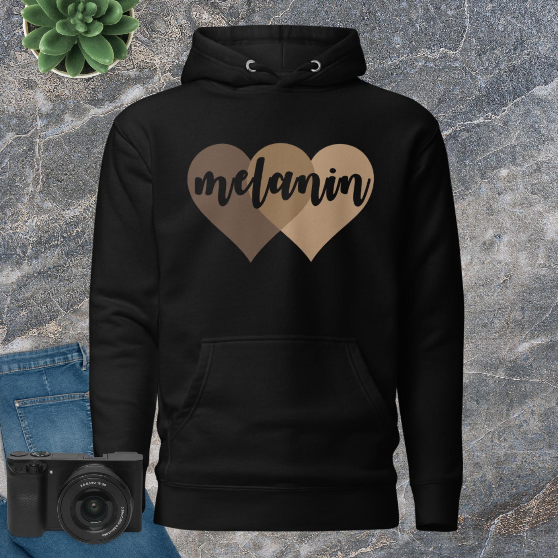 Custom Melanin Hearts Hoodie - Irie Vybyz Tees & Thingz