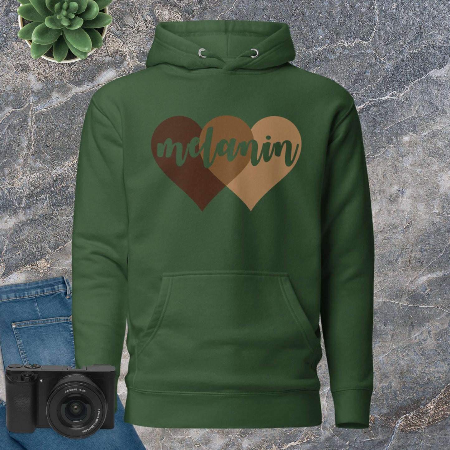 Custom Melanin Hearts Hoodie - Irie Vybyz Tees & Thingz