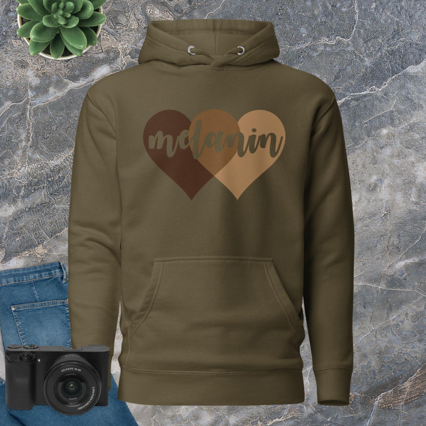 Custom Melanin Hearts Hoodie - Irie Vybyz Tees & Thingz