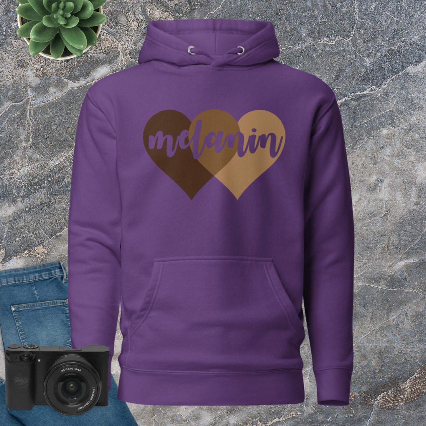 Custom Melanin Hearts Hoodie - Irie Vybyz Tees & Thingz