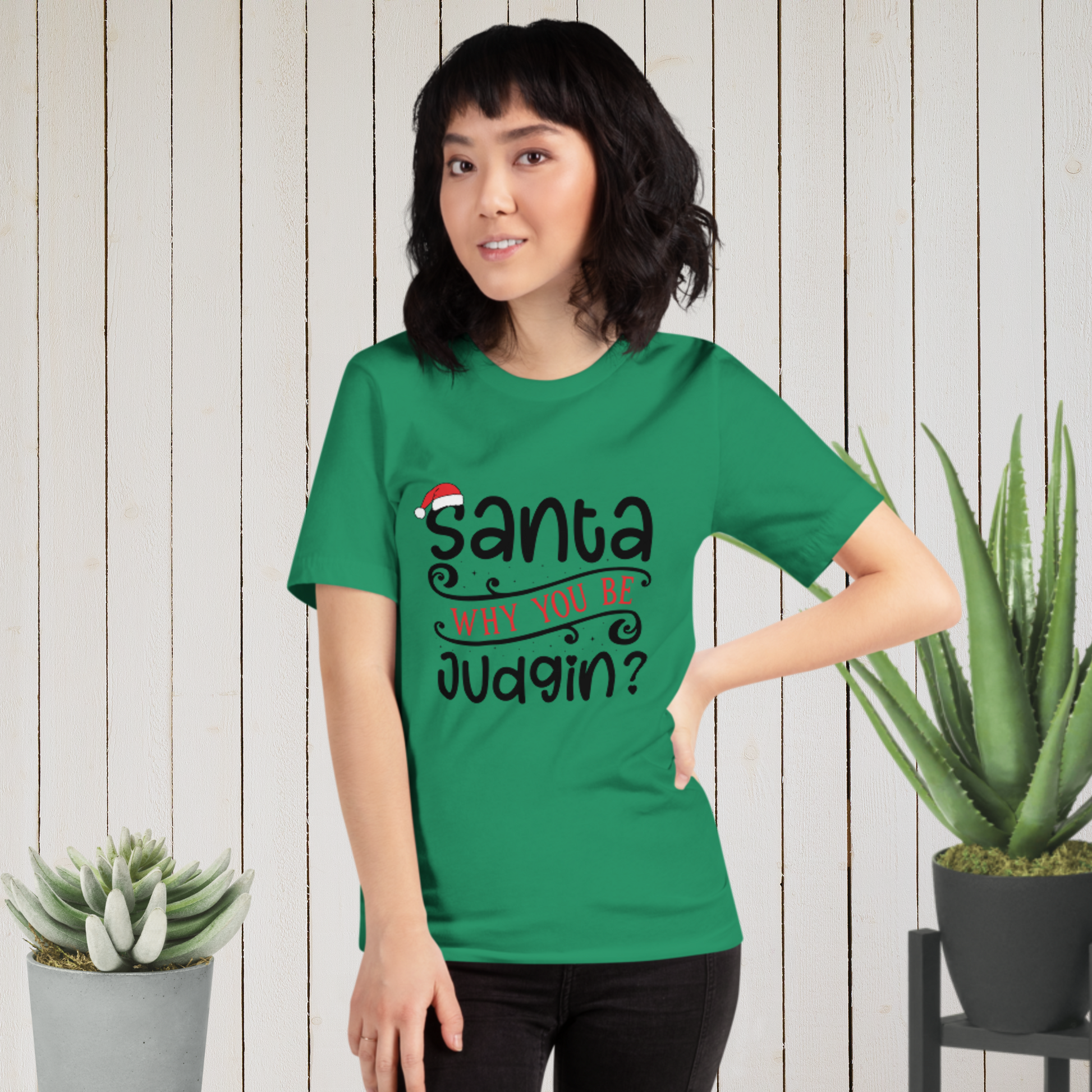 Santa Why You Be Judging? Unisex Tee - Irie Vybyz Tees & Thingz