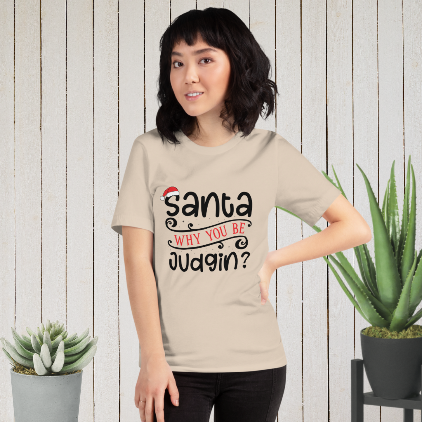 Santa Why You Be Judging? Unisex Tee - Irie Vybyz Tees & Thingz