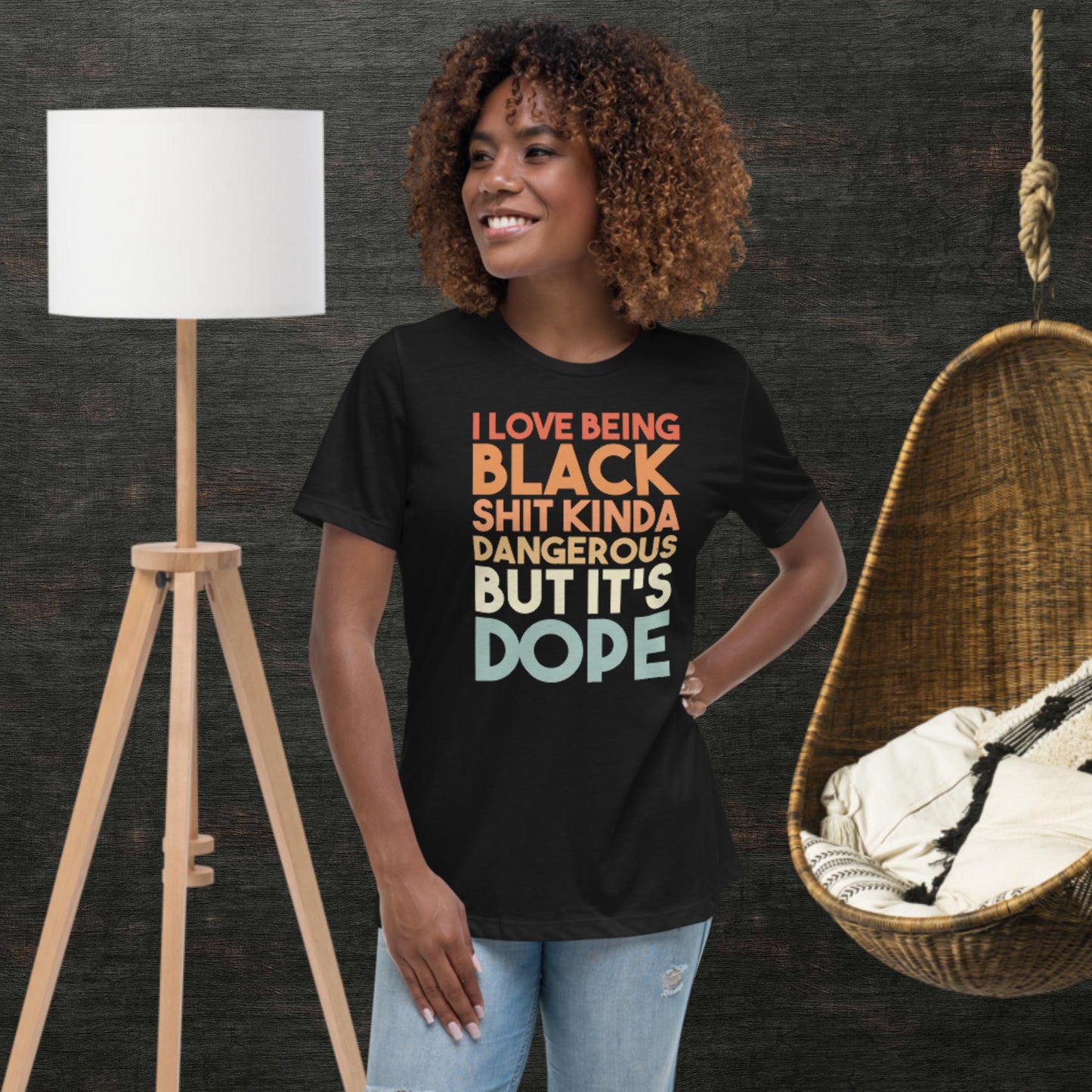 I Love Being Black Women's Relaxed T-Shirt - Irie Vybyz Tees & Thingz