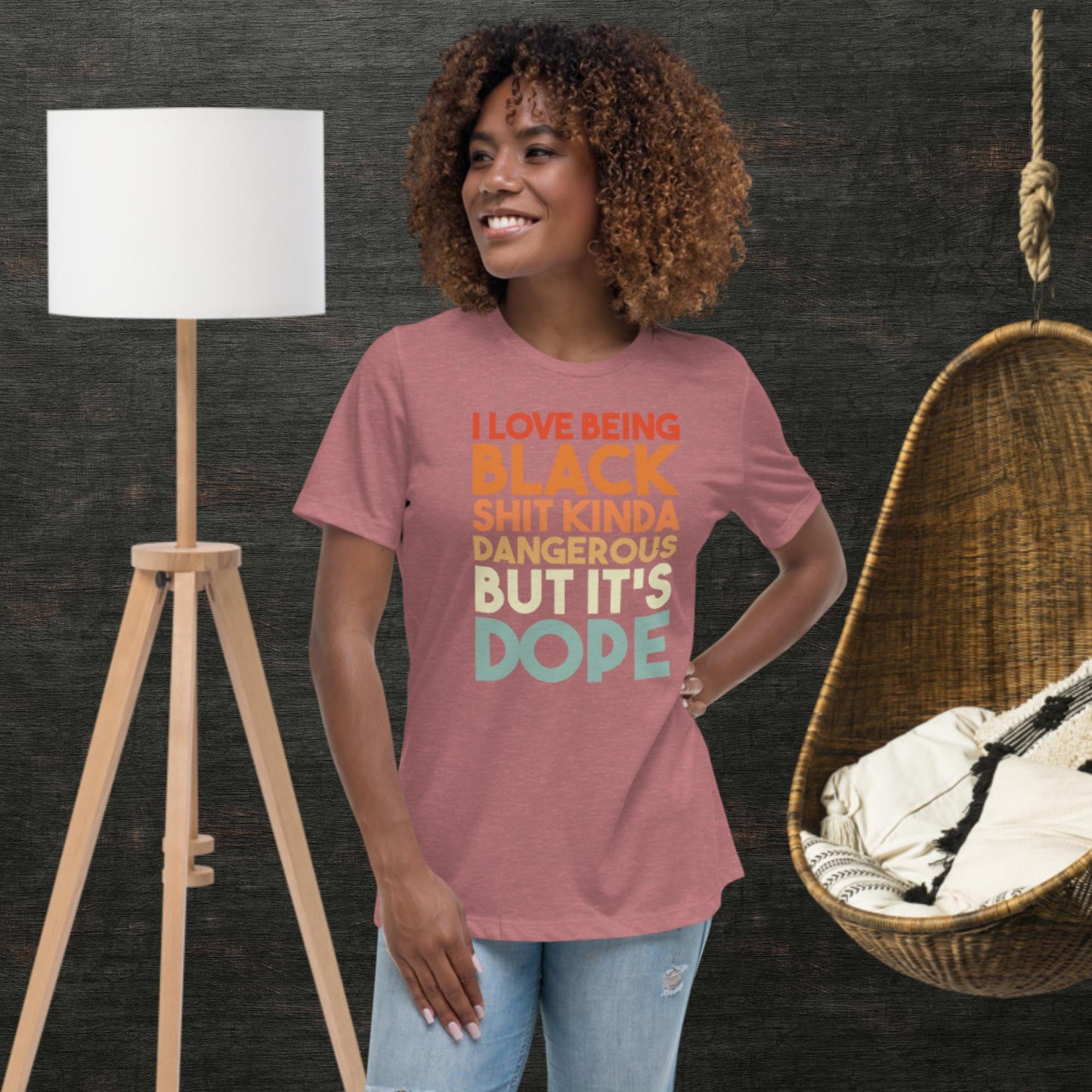 I Love Being Black Women's Relaxed T-Shirt - Irie Vybyz Tees & Thingz