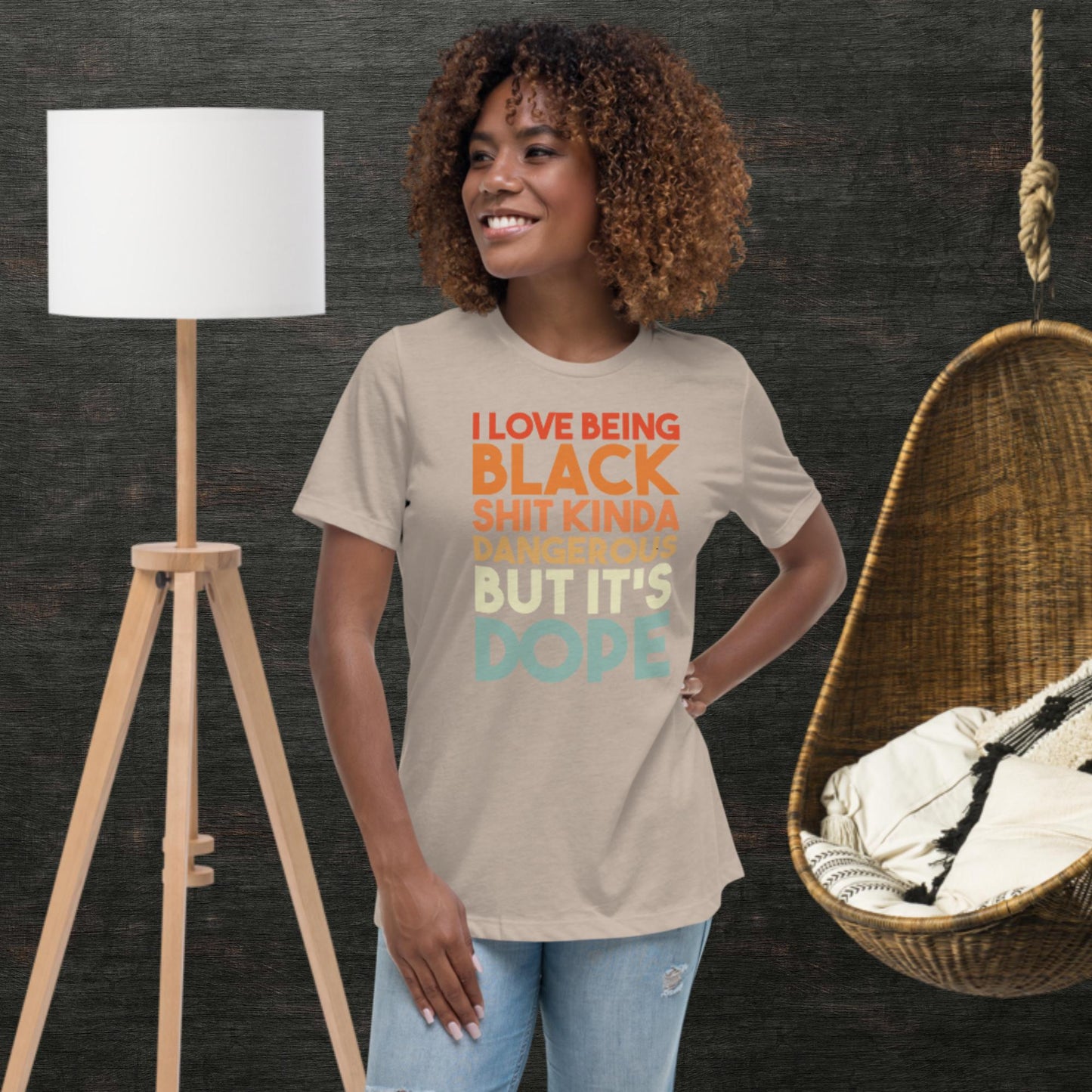 I Love Being Black Women's Relaxed T-Shirt - Irie Vybyz Tees & Thingz